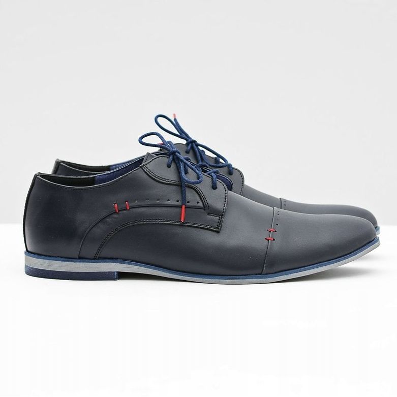 Gejms Elegante Herren Lederschuhe Isacco Navy marineblau 2
