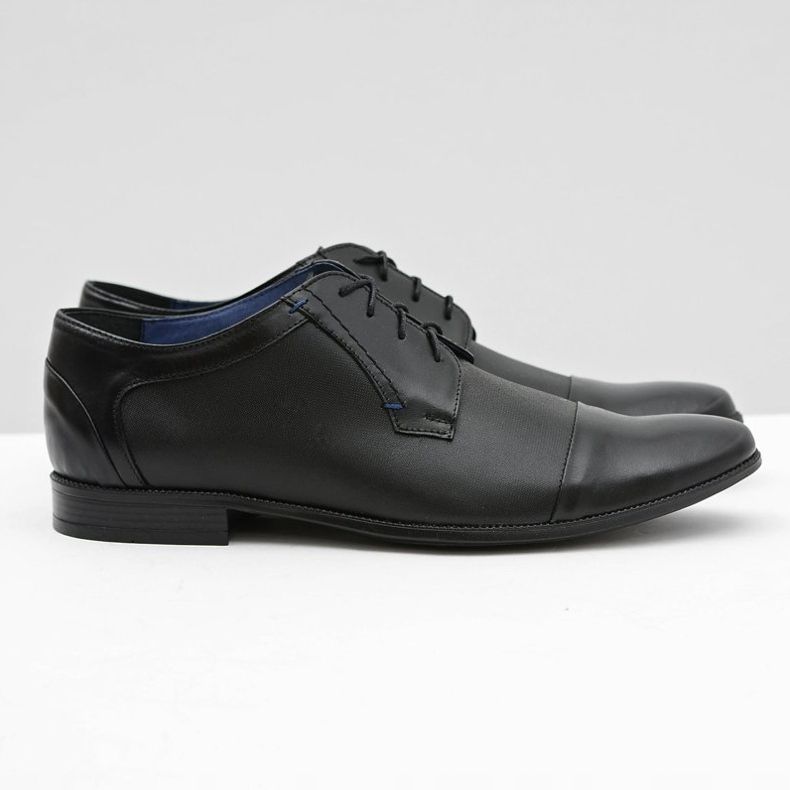 Gejms Leder Herren Formale Schwarze Schuhe Leopoldo 2