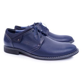 Bednarek Polish Shoes Herren Brogues Bednarek Elegantes Leder Marineblau Oliviero navy blau 1