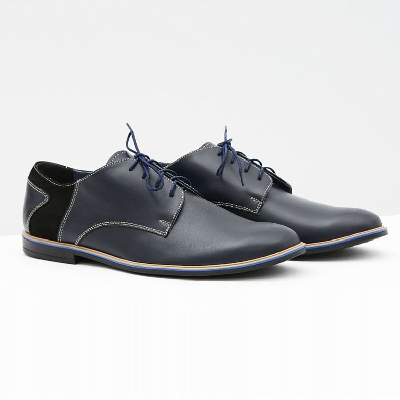Bednarek Polish Shoes Herren Brogues Bednarek Elegantes Leder Marineblau Biagio 1