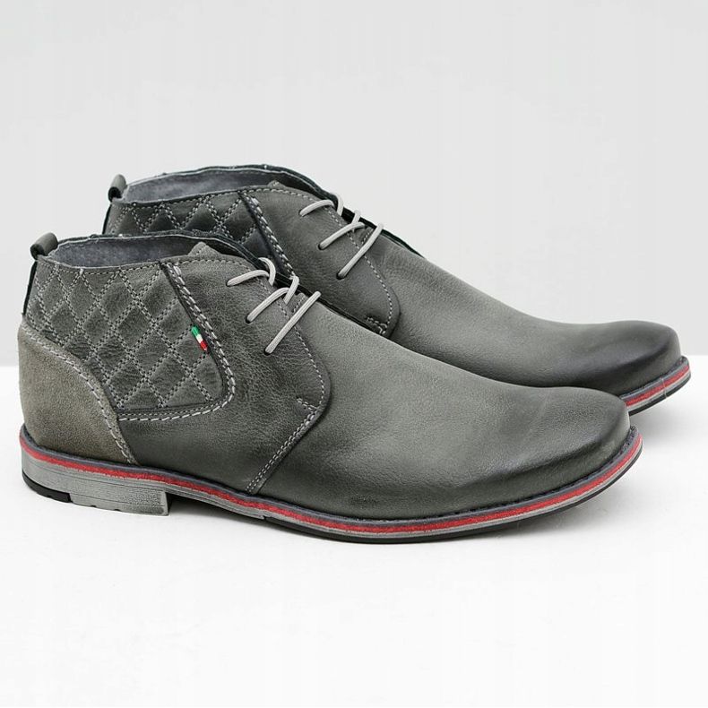 Gino Tuzzi Graue Herren Lederschuhe Graziano 1