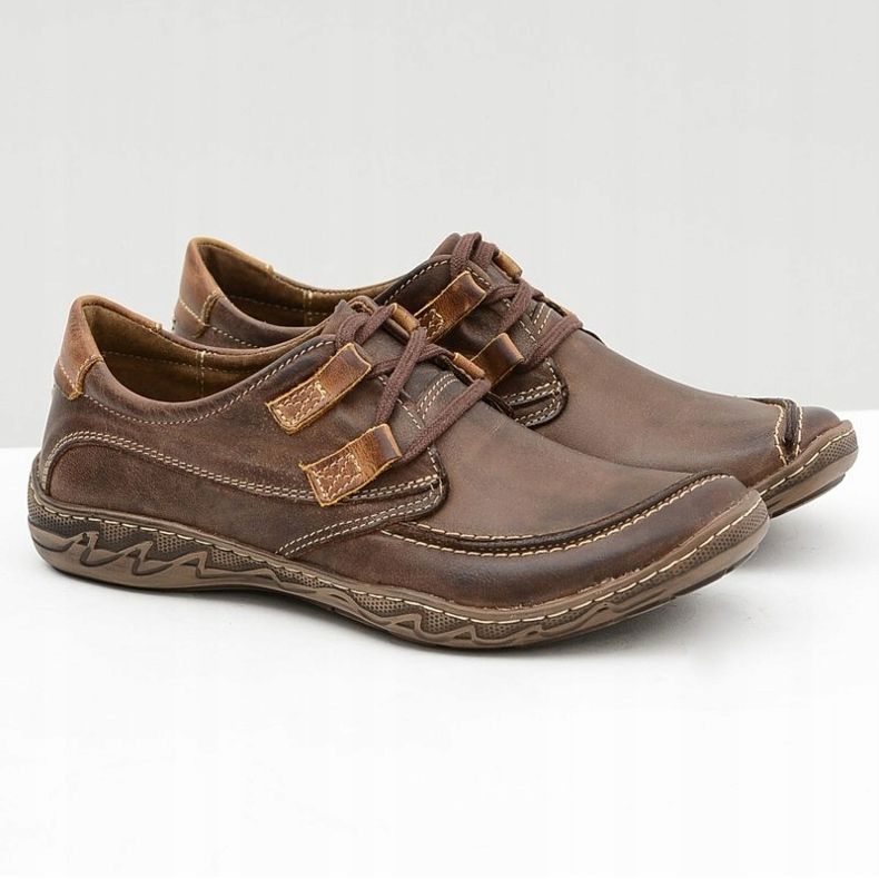 KOMODO Braune Lederschuhe für Herren Elton 1