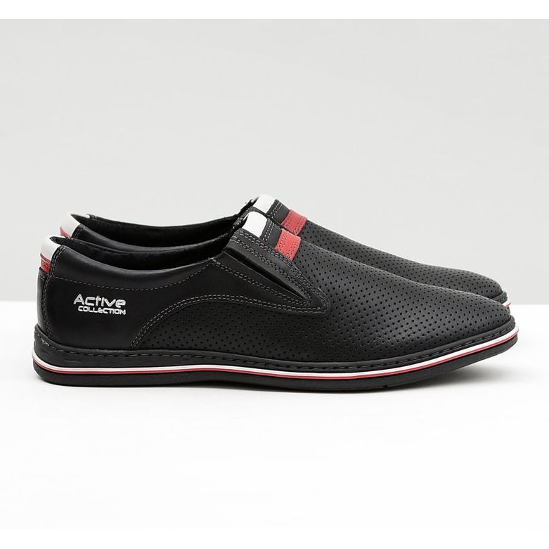 Joker Schwarze Herren-Slipper aus Leder Mello 2