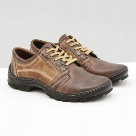 Joker Favello Herren Klassische Leder Braune Brogues 1