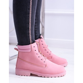 SEA Pastell Timber Stiefel für Damen Puderrosa Lucy 2