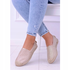 Lu Boo Golden Glitter Damen Espadrilles Slip On Miravet 1