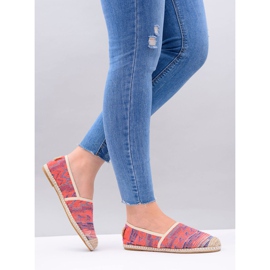 Lu Boo | Damen Leinen Espadrilles Aztec Coral Bimbi rosa 1