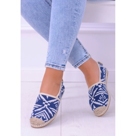 Lu Boo | Aztec Bimbi Blue Leinen Espadrilles für Damen blau 1