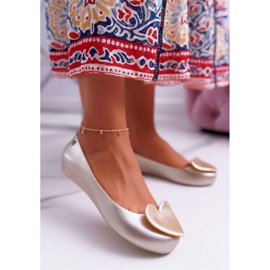 HV Gold Damen Ballerinas Meliski Hearts Diamond golden 1