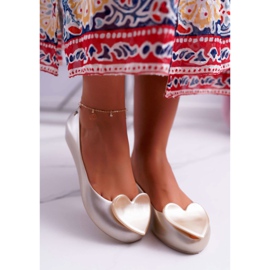 HV Gold Damen Ballerinas Meliski Hearts Diamond golden 2