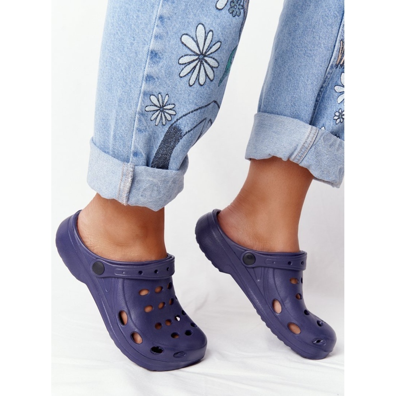 Flameshoes Marineblaue Eva-Schaum-Hausschuhe für Damen 2