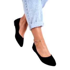 PS1 Schwarze Damen Ballerinas Wildleder Bueno 2