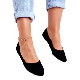 PS1 Schwarze Damen Ballerinas Wildleder Bueno 1