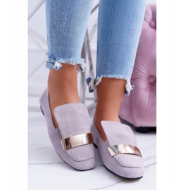 Damen Slipper Grau Mit Teller Golden Lordsy Lu Boo Harlem 1