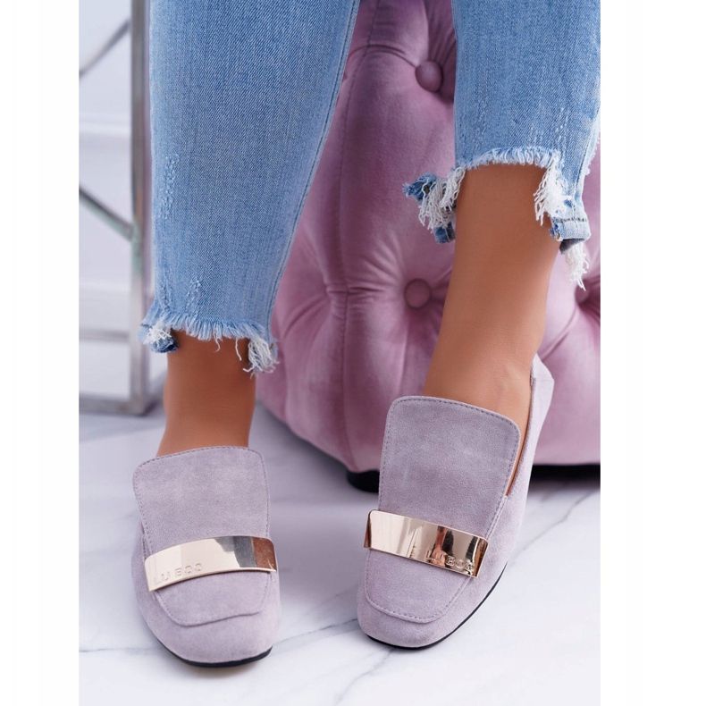 Damen Slipper Grau Mit Teller Golden Lordsy Lu Boo Harlem 2