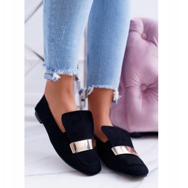 Damen Slipper Gold Abzeichen Schwarz Lordsy Lu Boo Harlem 1