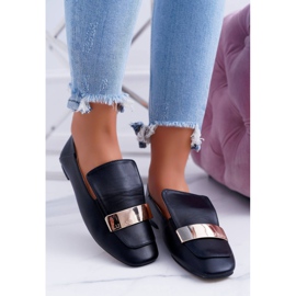 Damen Loafer Lu Boo Black Grain Mit Teller Harlem schwarz 1