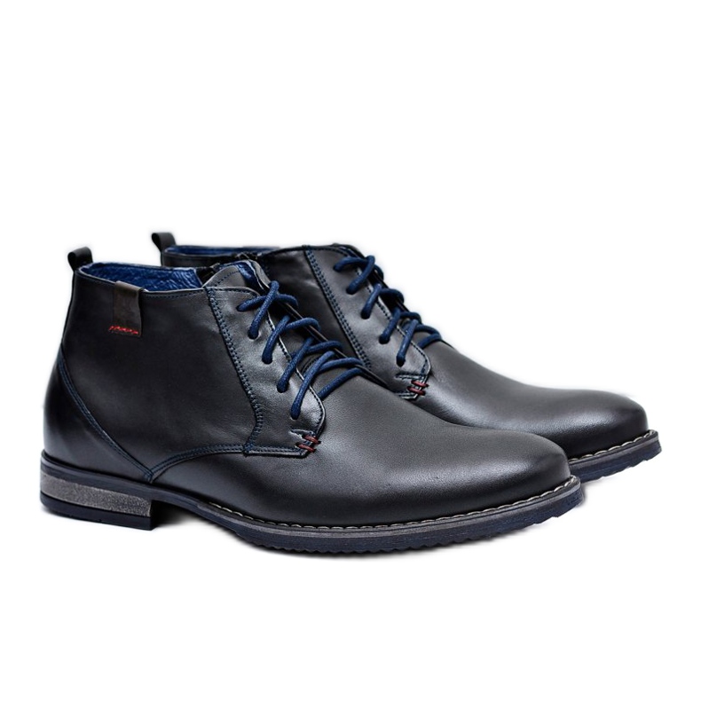 Herren Stiefel Schwarz Leder Nikopol 672 Schuhe 1