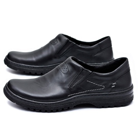 KOMODO Schwarze Leder Brogues Herren Schuhe Große Größen Modest 1