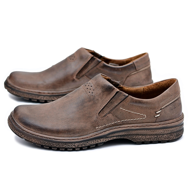 KOMODO Herren Braun Leder Brogues Schuhe Große Größe Modest 1