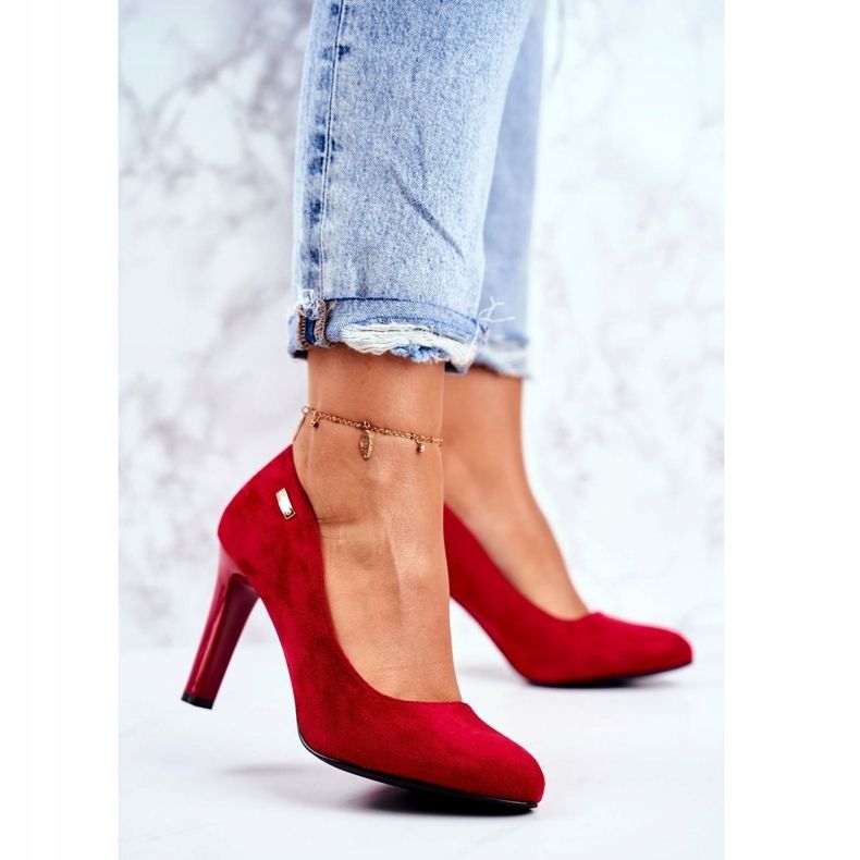 Damen Pumps Wildleder Rot Sergio Leone Campbell 1
