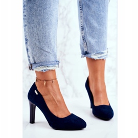 Damen Pumps Wildleder Navy Blue On a Bar Sergio Leone Campbell blau 2