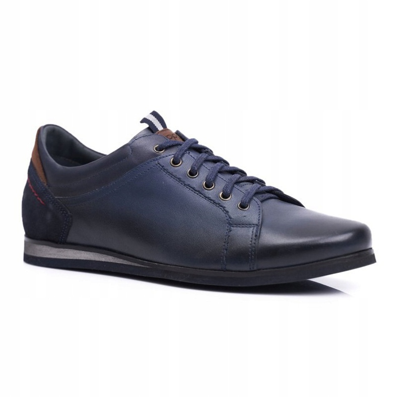 Marineblaue Leder Herren Sportschuhe Nikopol Achilles 1