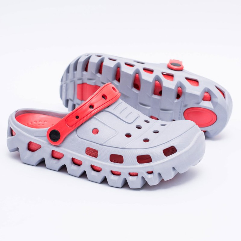 Flameshoes Graue Herren Garten Hausschuhe Kroks Eva rot 1