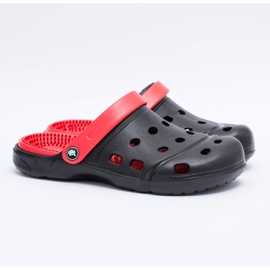 Flameshoes Herren Gartenhausschuhe Kroks Eva Schwarz rot 2