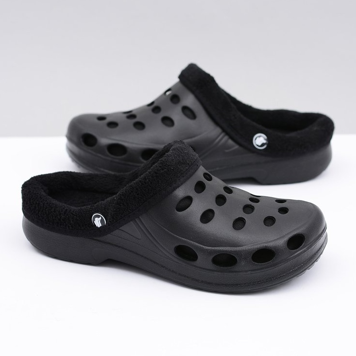 Flameshoes Damen Hausschuhe Warm Schwarz Kroks Eva 1