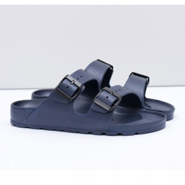 Flameshoes Marineblaue Gartenhausschuhe für Herren navy blau 1