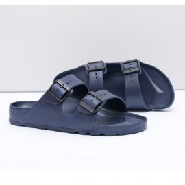 Flameshoes Marineblaue Gartenhausschuhe für Herren navy blau 2