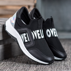 Seastar Slipons auf der Liebesplattform schwarz 1