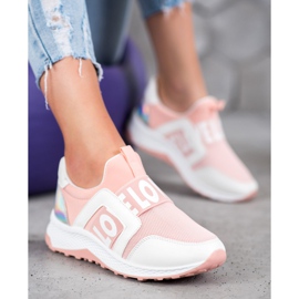 Seastar Slipons auf der Liebesplattform weiß rosa 2