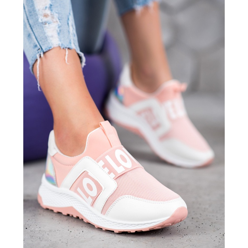 Seastar Slipons auf der Liebesplattform weiß rosa 2