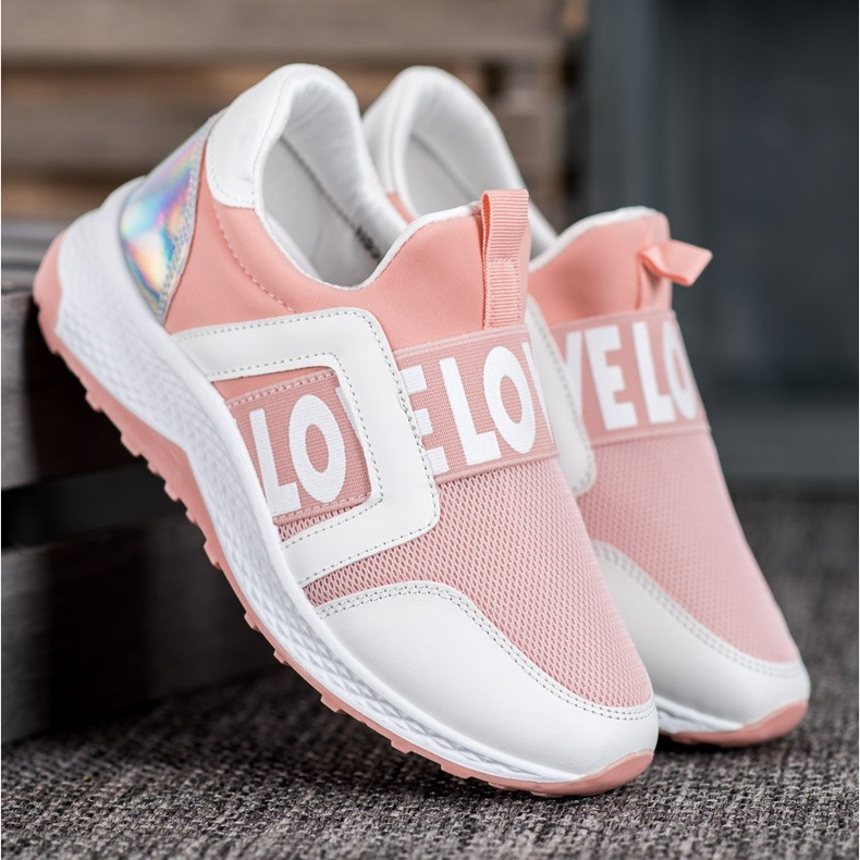 Seastar Slipons auf der Liebesplattform weiß rosa 1