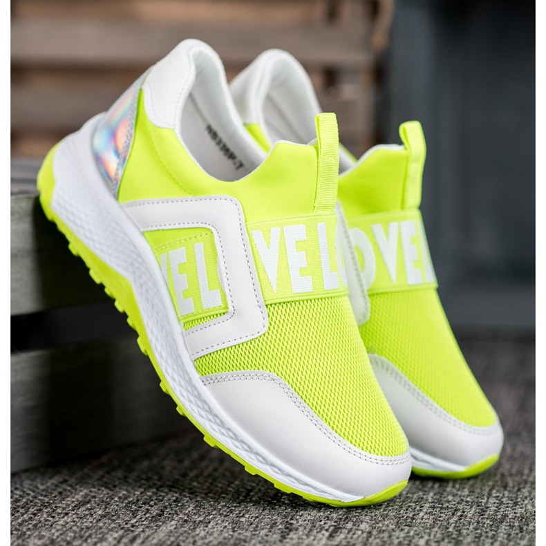 Seastar Slipons auf der Liebesplattform weiß grün 2