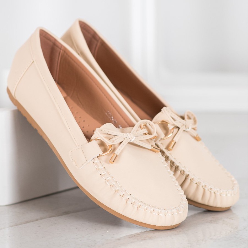 Diamantique Beige Slipper mit Öko-Leder 1