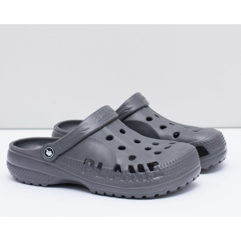 Flameshoes Herren Hausschuhe für Schwimmbad Kroksy Eva Grey grau 1