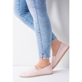 Butmil Rosa Pastell Ballerinas für Damen Fresca Leder 2