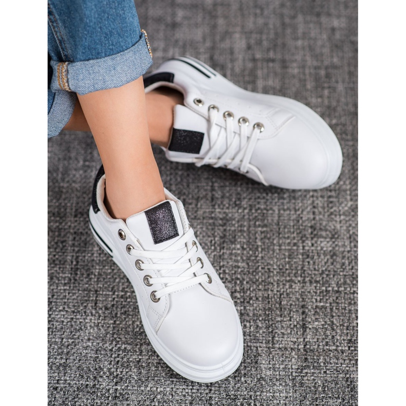 Diamantique Sportschuhe auf der Plattform weiß 2