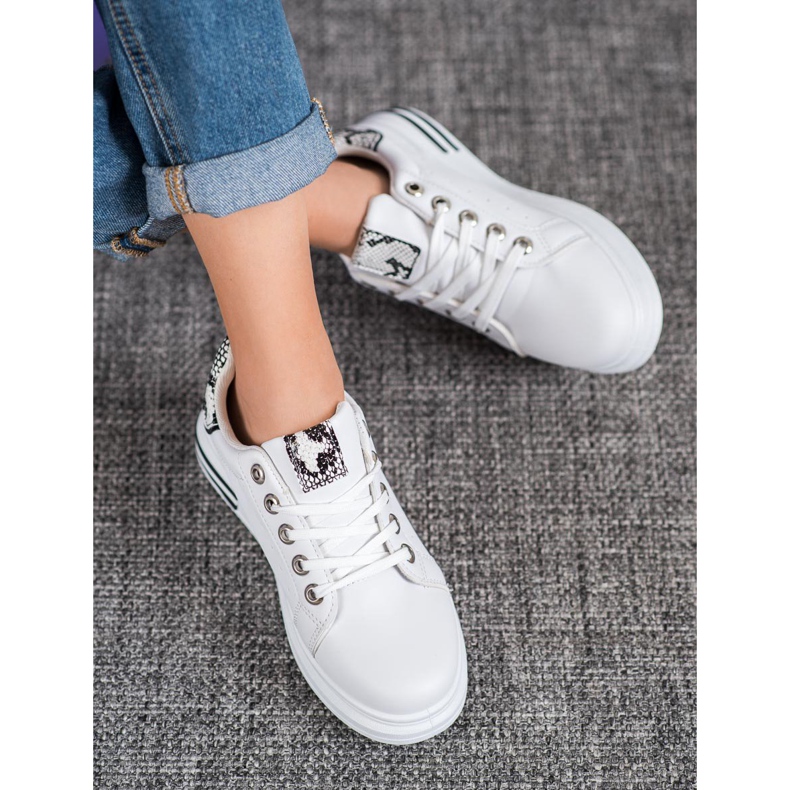 Diamantique Sportschuhe auf der Plattform weiß 2