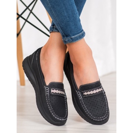 Small Swan Loafer auf der Plattform schwarz 2