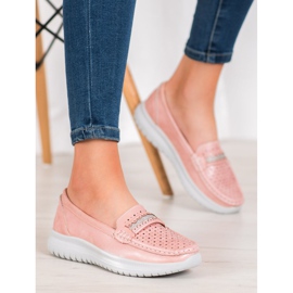 Small Swan Loafer auf der Plattform rosa 2