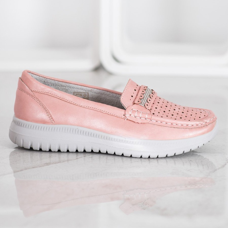 Small Swan Loafer auf der Plattform rosa 1