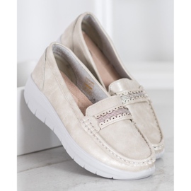 SHELOVET Bequeme Loafer auf der Plattform gelb 2