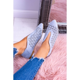 Lu Boo Blue Suede Damen Slip-On Synthia Schuhe blau 2