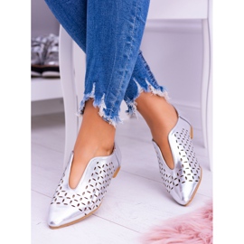 Lu Boo Synthia Slip-On Schuhe für Damen in Silber grau 1