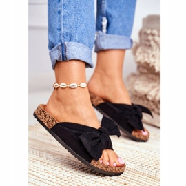 PS1 Damenhausschuhe auf Korkschleifen Wendy Black schwarz 1