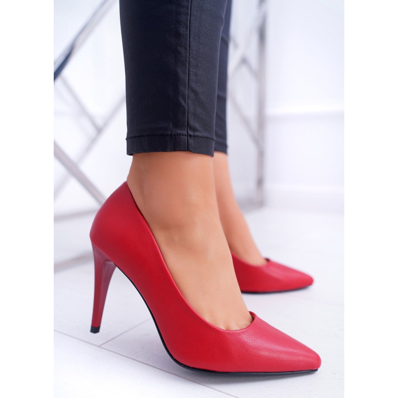 Sergio Leone Matt Pumps Stilettos Rot Feliciana 1